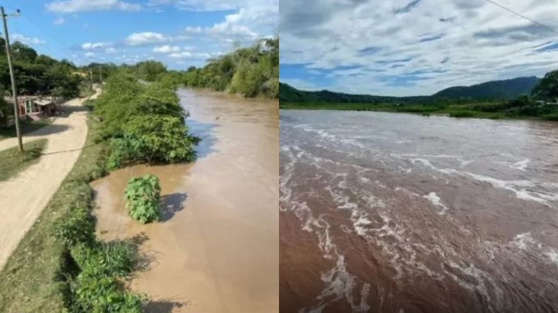 La impresionante crecida del río Ulúa provoca que muchas comunidades sufran inundaciones