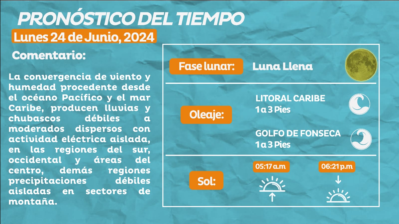 Persisten las lluvias en el territorio nacional