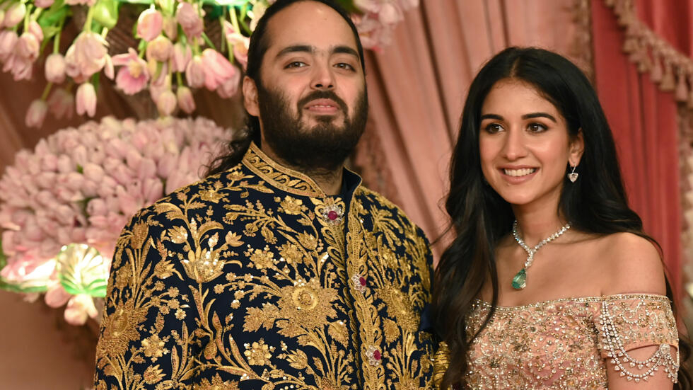 Anant Ambani y su prometida Radhika Merchant