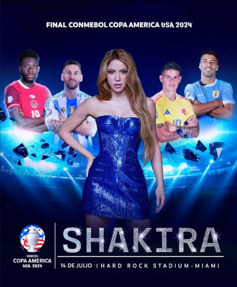 ¡Emocionante! Shakira se prepara para final de la Copa América.